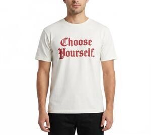 NEW KINETIX choose yourself organic tee in snow white